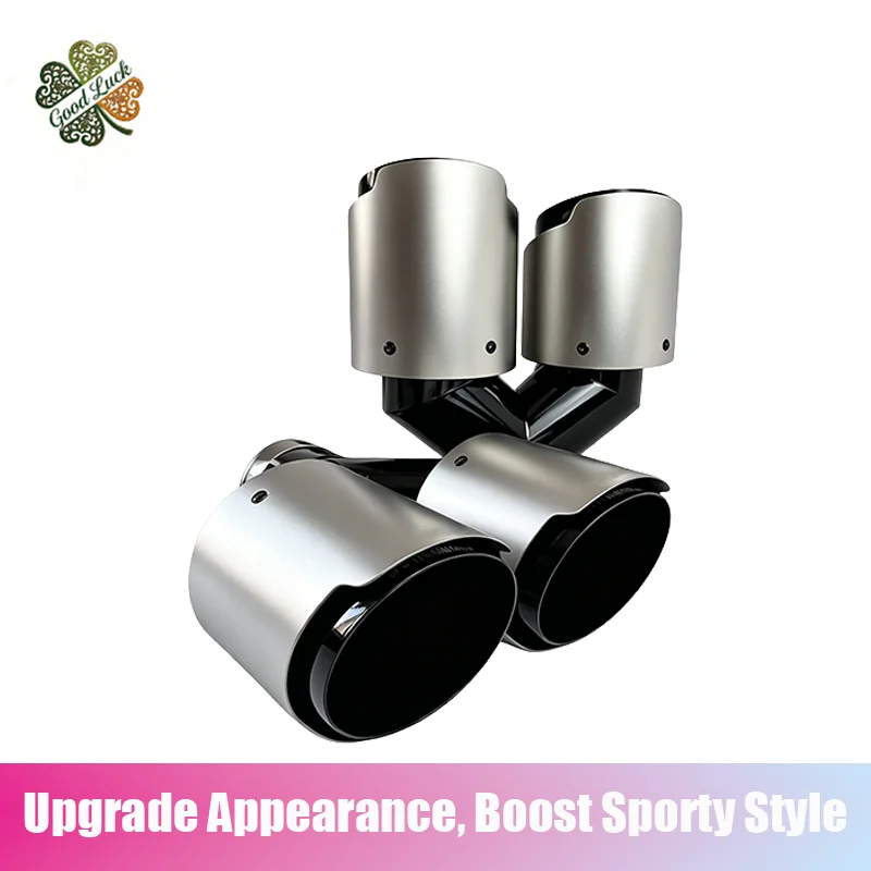 1 AK Logo stainless steel double-layer Y-shaped car exhaust pipe tail throat car universal accessories inner black outer matte
1 AK Logo stainless steel double-layer Y-shaped car exhaust pipe tail throat car universal accessories inner black outer matte