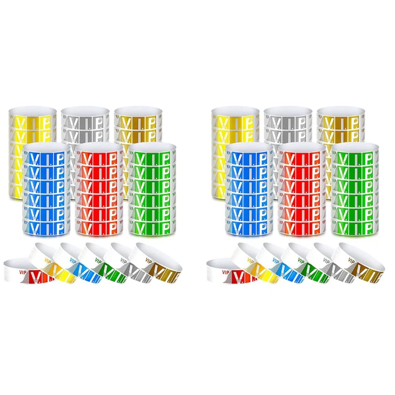 1200 Pack VIP Paper Bracelets VIP Wristbands Waterproof VIP Wristbands Neon Colored Wristbands Variety For Events Party
1200 Pack VIP Paper Bracelets VIP Wristbands Waterproof VIP Wristbands Neon Colored Wristbands Variety For Events Party