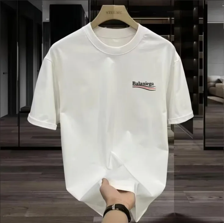Summer Heavyweight Pure Cotton Men's Trendy Printed Short Sleeved T-shirt with Half Sleeve Letters Ins Slim Fit Casual T-shirt
Summer Heavyweight Pure Cotton Men's Trendy Printed Short Sleeved T-shirt with Half Sleeve Letters Ins Slim Fit Casual T-shirt