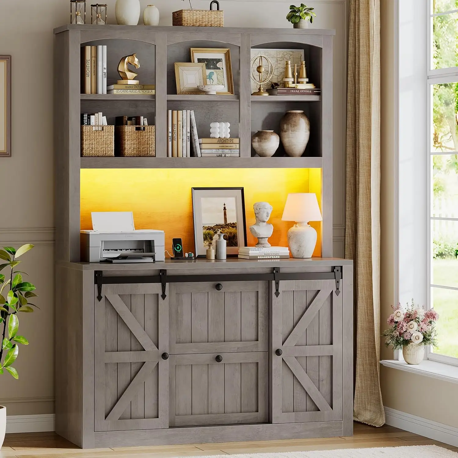 2 Drawer File Cabinet with Power Strip, 41” Farmhouse Filing Cabinet fits Legal, Letter, A4 Size Files for Home, Customized
2 Drawer File Cabinet with Power Strip, 41” Farmhouse Filing Cabinet fits Legal, Letter, A4 Size Files for Home, Customized