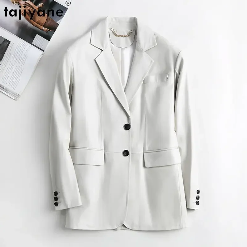 Tajiyane High Quality Genuine Leather Jacket Women Elegant Leather Coat Mid-length White Leather Jackets Women Sheepskin Coats
Tajiyane High Quality Genuine Leather Jacket Women Elegant Leather Coat Mid-length White Leather Jackets Women Sheepskin Coats