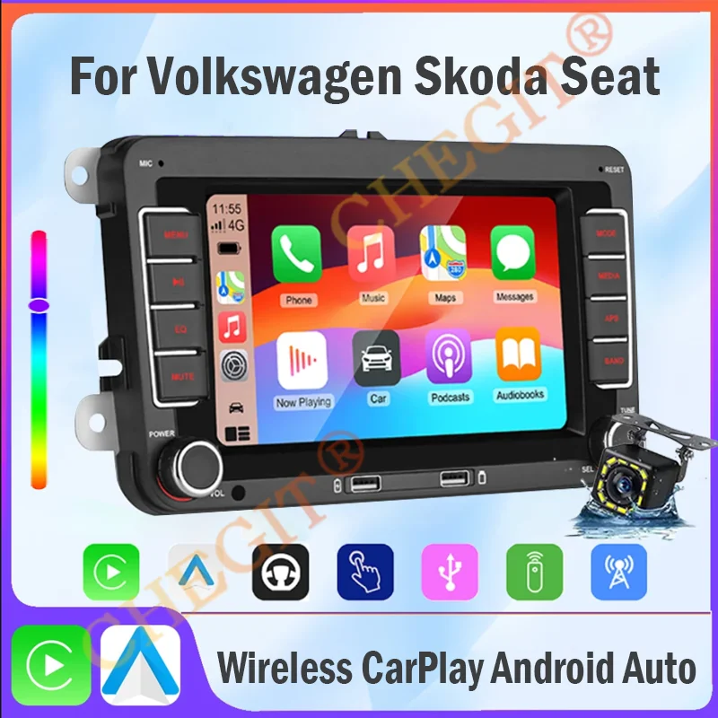 7" Car Media Video 2 Din FM RDS Airplay Car Radio Wireless CarPlay Android Auto Stereo Audio For VW/Seat/Skoda/Passat/Golf/Polo
7" Car Media Video 2 Din FM RDS Airplay Car Radio Wireless CarPlay Android Auto Stereo Audio For VW/Seat/Skoda/Passat/Golf/Polo