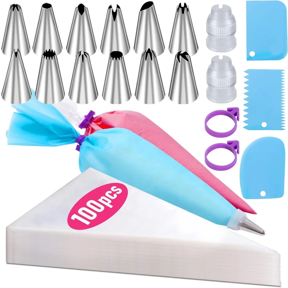 120-Piece Icing Nozzle Set Cake Decorating Spatula Set Icing Nozzle Pastry Decorating Bag Reusable Nozzle DIY Butter Cake Kitche
120-Piece Icing Nozzle Set Cake Decorating Spatula Set Icing Nozzle Pastry Decorating Bag Reusable Nozzle DIY Butter Cake Kitche