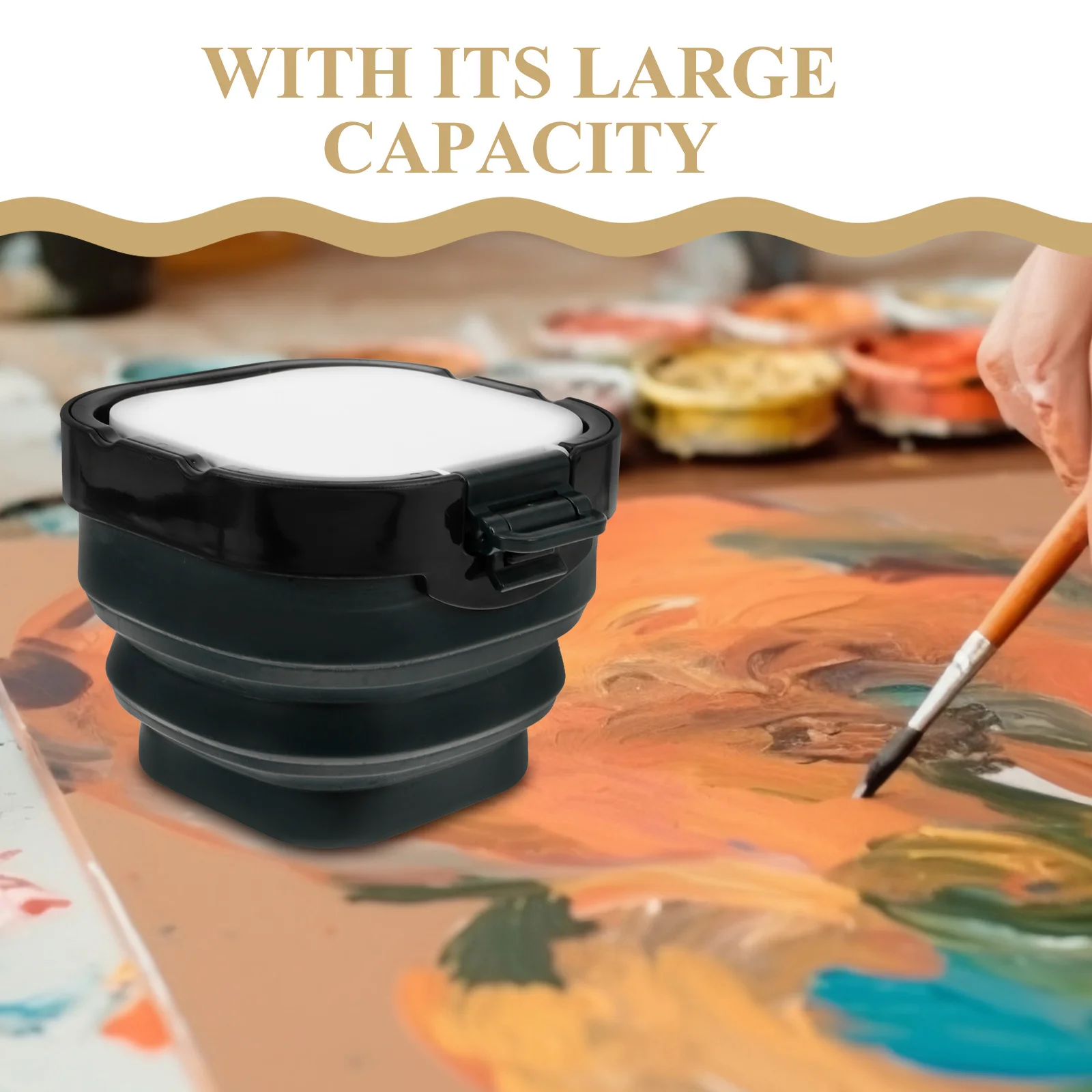 Portable Brush Cleaner Bucket for Watercolor Acrylic Oil Painting Multi-Functional Foldable Paintbrush Washer Holder with Large
Portable Brush Cleaner Bucket for Watercolor Acrylic Oil Painting Multi-Functional Foldable Paintbrush Washer Holder with Large