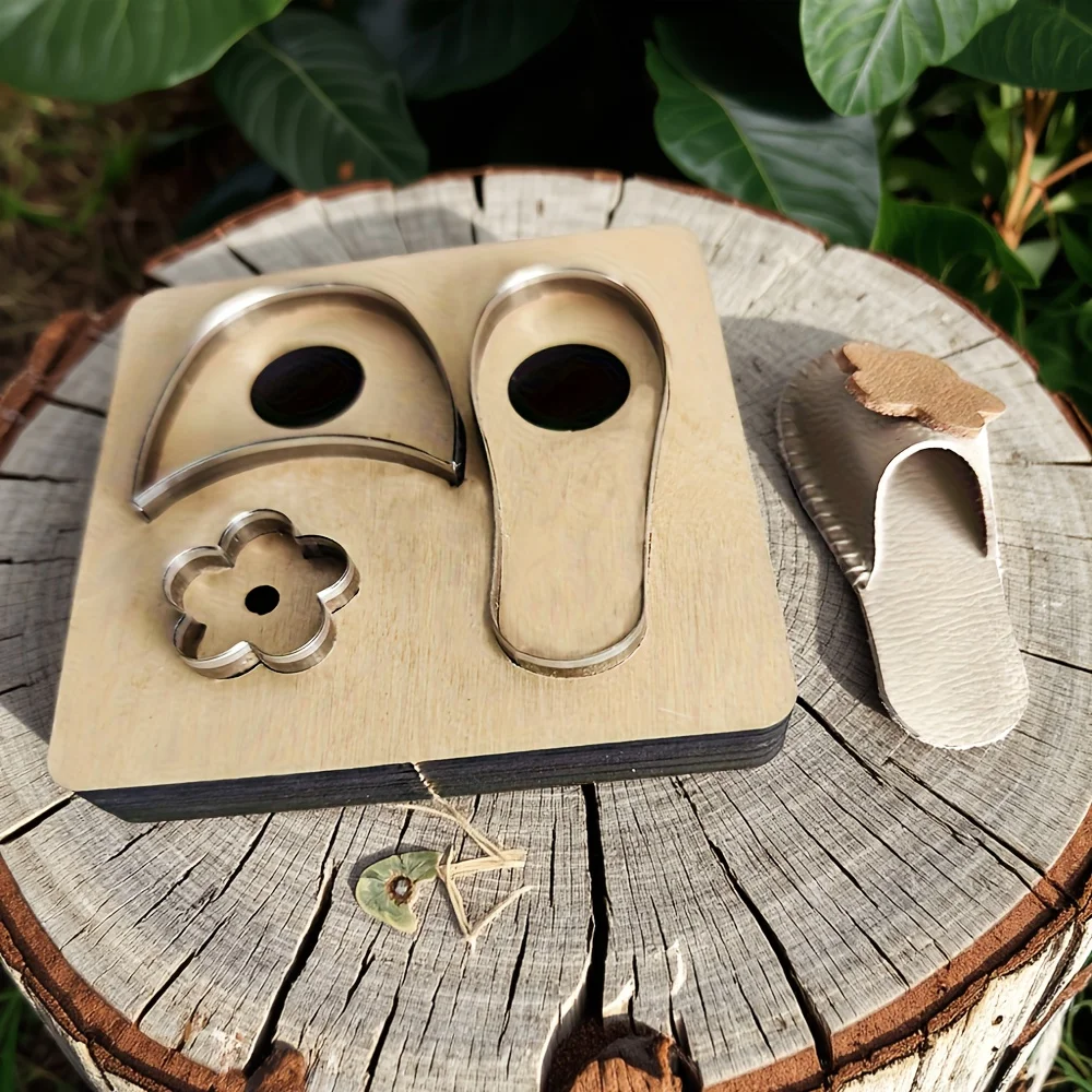 1 piece 7.5X3cm Little flower slippers cutting mold, DIY handmade, high-quality leather cutting tool
1 piece 7.5X3cm Little flower slippers cutting mold, DIY handmade, high-quality leather cutting tool