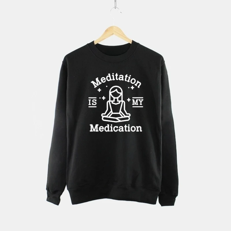 Толстовка для медитации - Джемпер Mediation Is My Medication - Рубашка для йоги для пилатеса, осенне-зимний теплый пуловер с длинными рукавами
Толстовка для медитации - Джемпер Mediation Is My Medication - Рубашка для йоги для пилатеса, осенне-зимний теплый пуловер с длинными рукавами