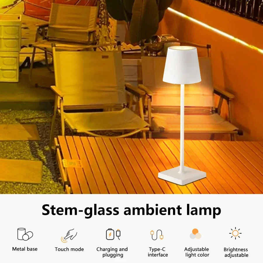 Wireless Led Table Lamp Rechargeable Dimmable Night Light USB Mood Light for Bedroom Reading Office Bar Outdoor Cafe Ambient
Wireless Led Table Lamp Rechargeable Dimmable Night Light USB Mood Light for Bedroom Reading Office Bar Outdoor Cafe Ambient