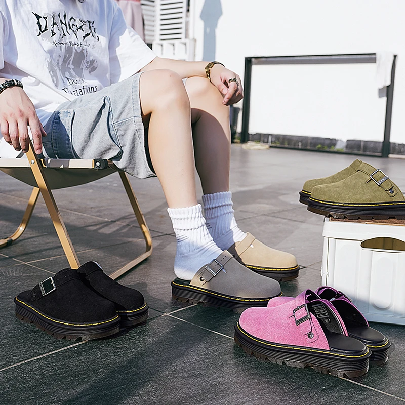 Men's Slippers Fashion Big Leather Casual Slippers Summer Half Slippers for Men Non Slip Beach Shoes Classic Clogs Shoes plus
Men's Slippers Fashion Big Leather Casual Slippers Summer Half Slippers for Men Non Slip Beach Shoes Classic Clogs Shoes plus