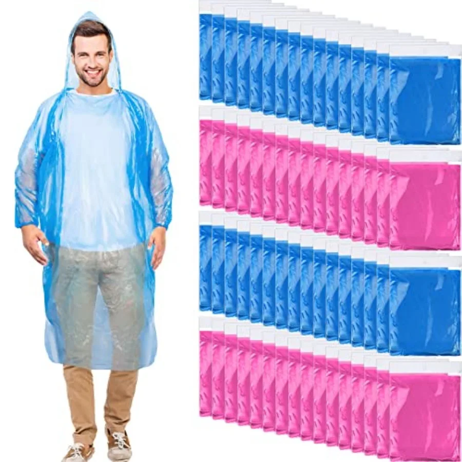 Handepo 100 Pack of Adult Rain Ponchos with Hood Disposable Plastic Rain Ponchos Bulk Emergency Raincoat for Men Women Adult
Handepo 100 Pack of Adult Rain Ponchos with Hood Disposable Plastic Rain Ponchos Bulk Emergency Raincoat for Men Women Adult