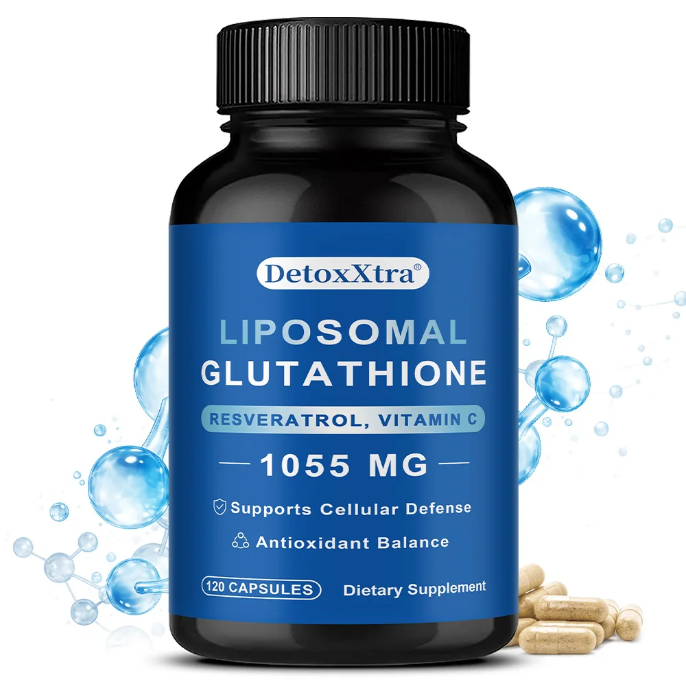 Liposomal Glutathione 1055mg Capsules, Absorption Antioxidant Supplement, Supports Liver, Brain, Immune Detox & Skin Wellness
Liposomal Glutathione 1055mg Capsules, Absorption Antioxidant Supplement, Supports Liver, Brain, Immune Detox & Skin Wellness