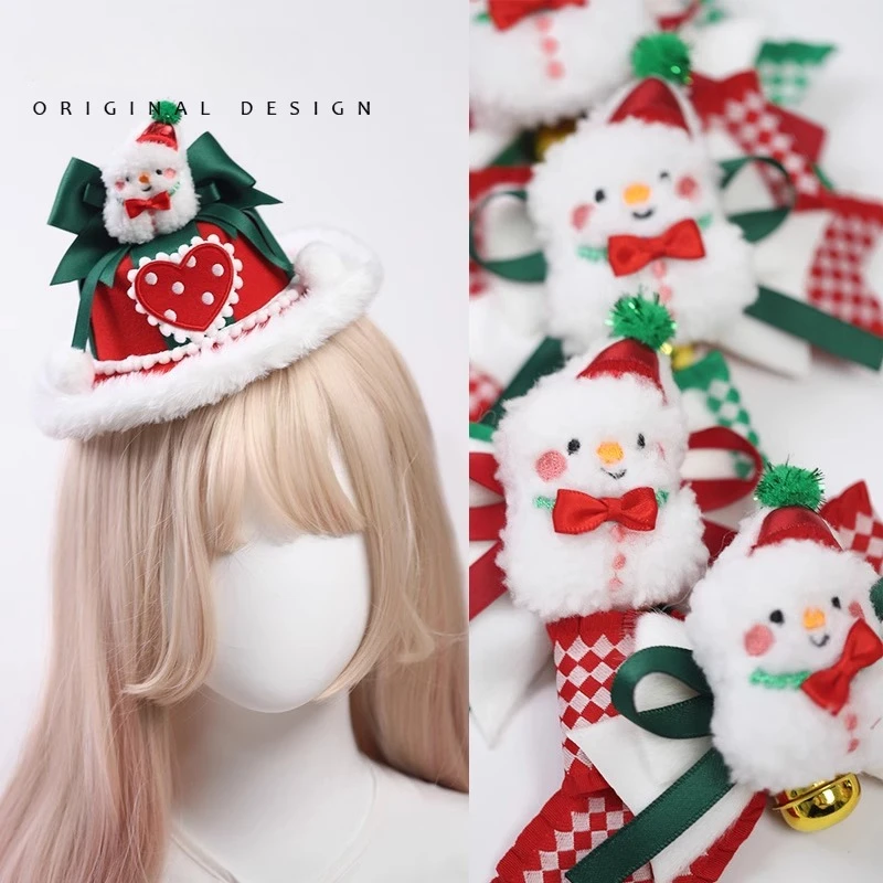 Christmas Handmade Fashion Hair Accessories Classic Red and Green Color Scheme Bow Flat Hat Cute Snowman Plaid Hairpin Edge Clip
Christmas Handmade Fashion Hair Accessories Classic Red and Green Color Scheme Bow Flat Hat Cute Snowman Plaid Hairpin Edge Clip