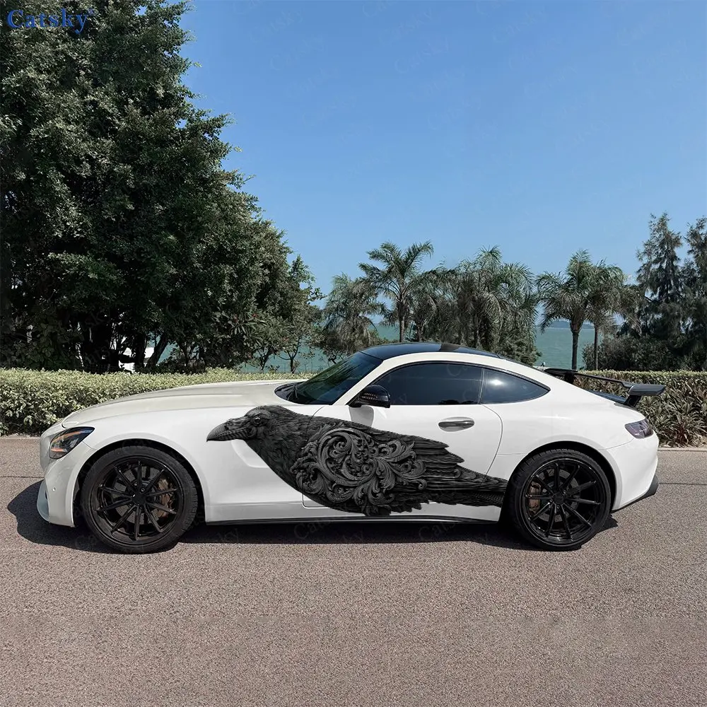 2pcs Black Crow Vinyl Car Sticker, Durable, Fade Resistant, Enhance The Look Of Your Vehicle Bold Artistic Design Car Vinyl Wrap
2pcs Black Crow Vinyl Car Sticker, Durable, Fade Resistant, Enhance The Look Of Your Vehicle Bold Artistic Design Car Vinyl Wrap