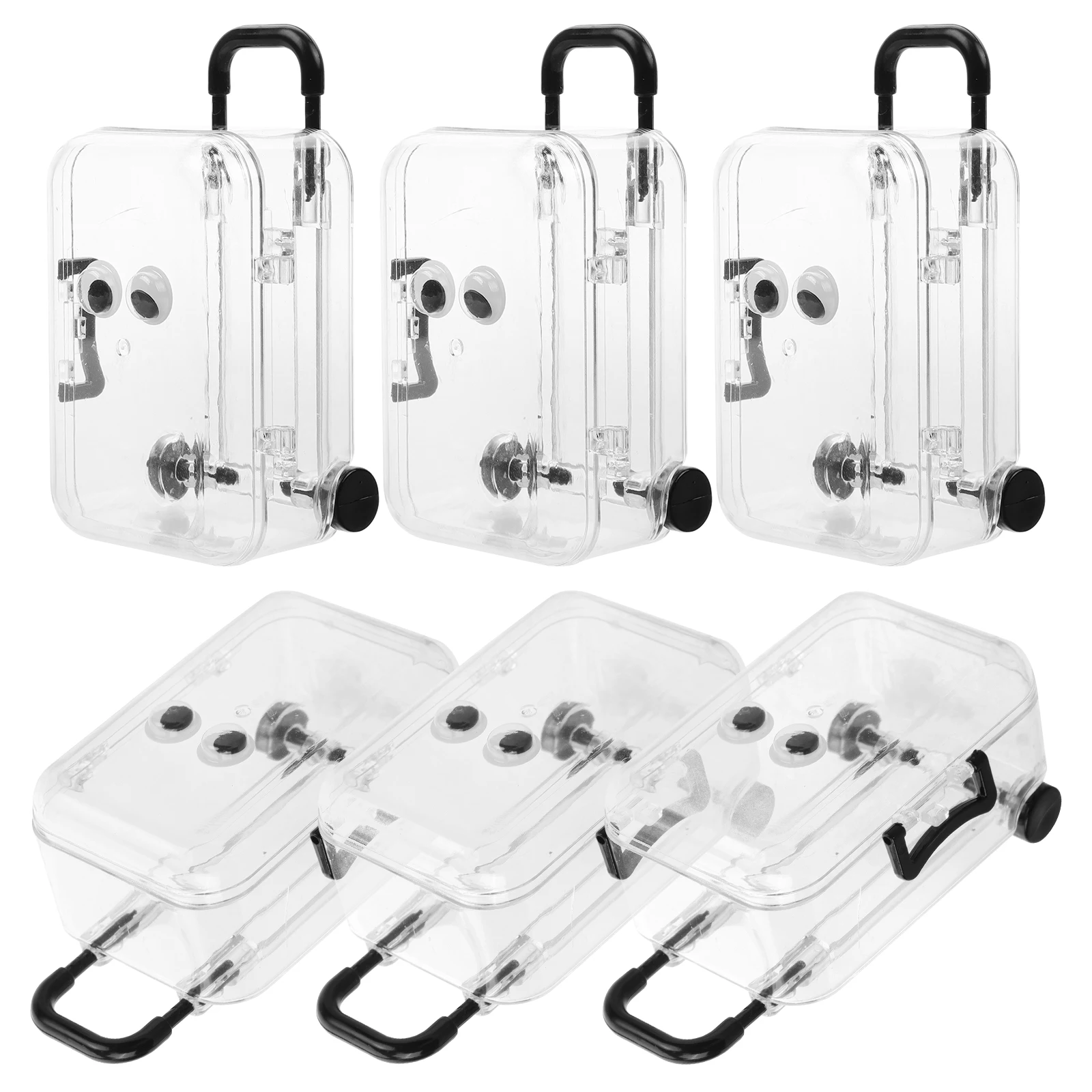 6 Pcs Trolley Case Storage Box Clear Travel Jewelry Organizer Mini Empty Suitcase Favor Boxes Round Shaped Tiny
6 Pcs Trolley Case Storage Box Clear Travel Jewelry Organizer Mini Empty Suitcase Favor Boxes Round Shaped Tiny
