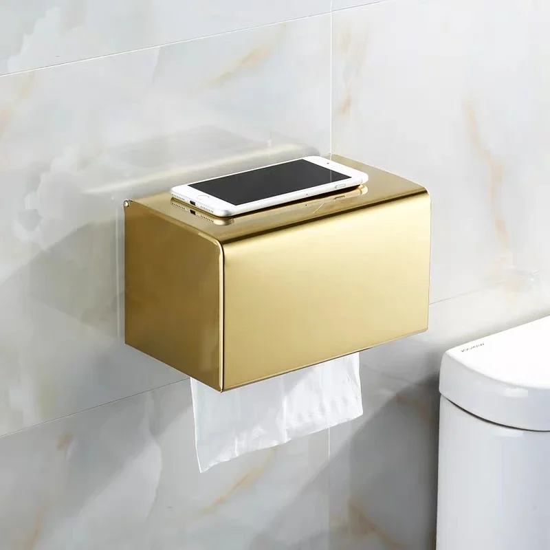 Bathroom Storage Roll Paper Rack Waterproof Paper Towel Holder Black Tissue Box Bathroom Accessories Golden Toilet Paper Holder
Bathroom Storage Roll Paper Rack Waterproof Paper Towel Holder Black Tissue Box Bathroom Accessories Golden Toilet Paper Holder