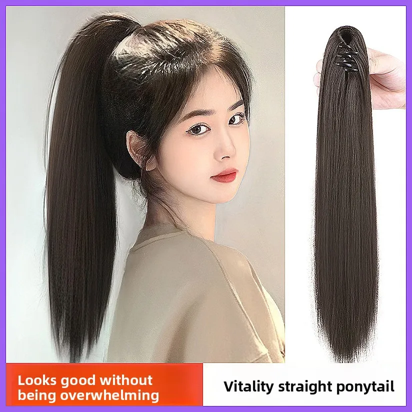 Clip-in Ponytail Hair Extensions, Straight Synthetic Hair with High Clip for Low Braids, Long Voluminous Fake Hair
Clip-in Ponytail Hair Extensions, Straight Synthetic Hair with High Clip for Low Braids, Long Voluminous Fake Hair