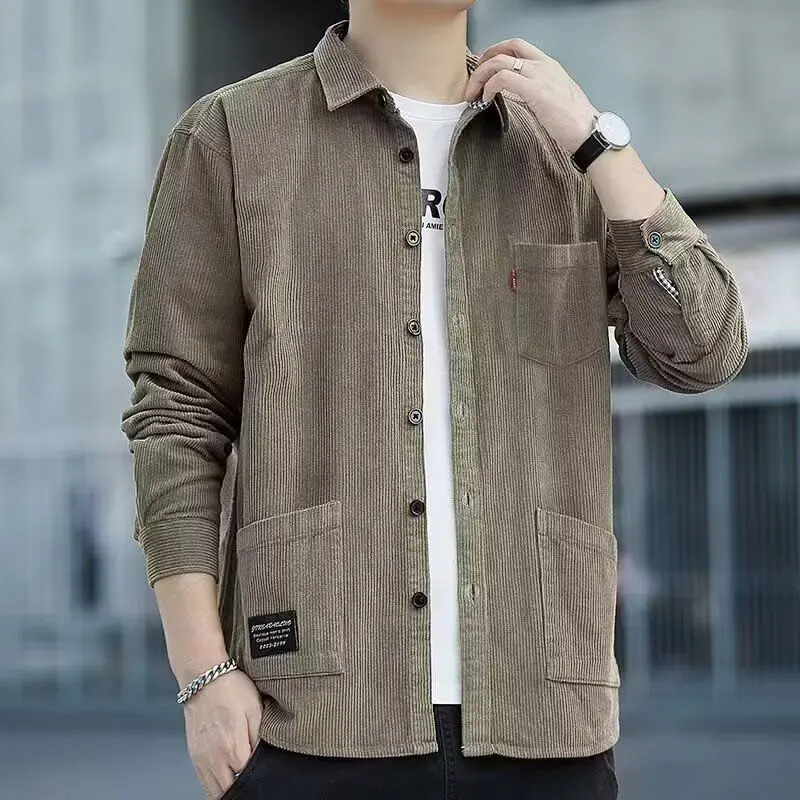 New Men's Casual Loose irt Autumn Faion Small ence Design Top Casual All-Match Outerwear Stand Fit Long Sve
New Men's Casual Loose irt Autumn Faion Small ence Design Top Casual All-Match Outerwear Stand Fit Long Sve