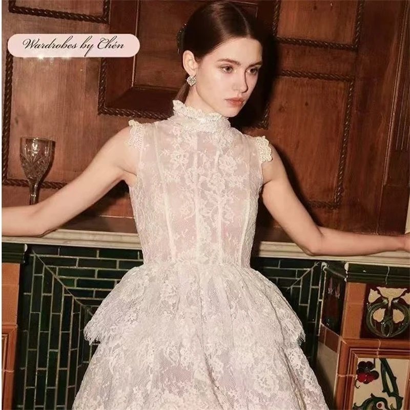 Elegant Embroidery Lace Cake Short Dresses Women Summer Vintage Retro Brand Designer Ruffle Mini Evening Party Dress
Elegant Embroidery Lace Cake Short Dresses Women Summer Vintage Retro Brand Designer Ruffle Mini Evening Party Dress