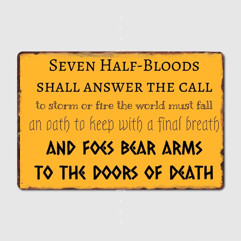 Prophecy of the Seven Metal Plaque Poster Club Home Bar Cave Classic Plaques Tin Sign Posters Room Wall Decor
Prophecy of the Seven Metal Plaque Poster Club Home Bar Cave Classic Plaques Tin Sign Posters Room Wall Decor
