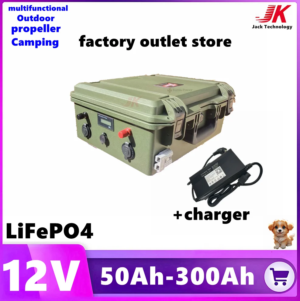 12V 50Ah 80AH 100AH 120Ah150Ah 200AH 250Ah 300Ah LiFePO4 Battery for Outdoor RV,propeller boat trolling motor engine+Charger
12V 50Ah 80AH 100AH 120Ah150Ah 200AH 250Ah 300Ah LiFePO4 Battery for Outdoor RV,propeller boat trolling motor engine+Charger