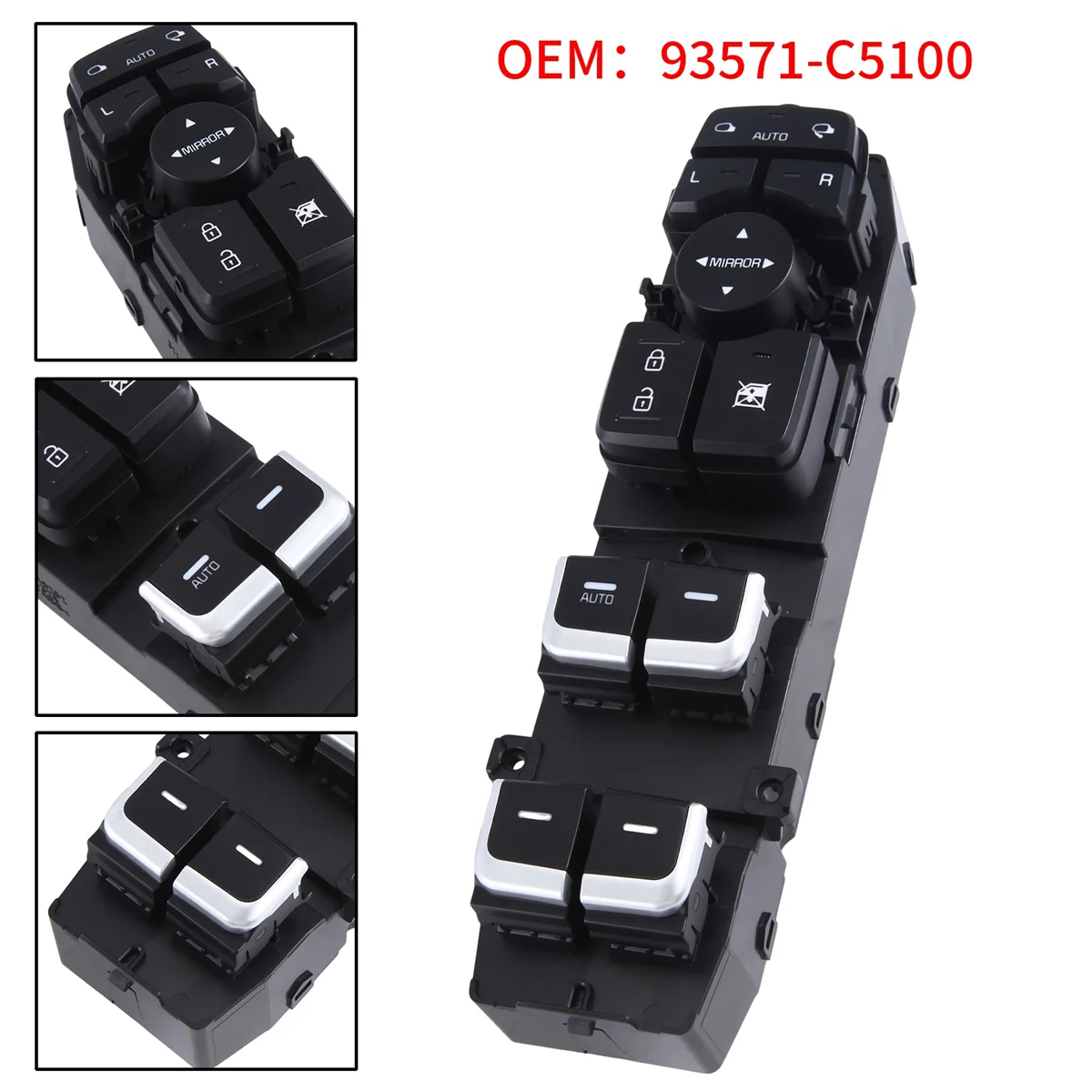 93571-C5100 Car Driver Side Left Power Window Main Switch Auto for Kia Sorento 2014-2017 93570C5100 93571C5100
93571-C5100 Car Driver Side Left Power Window Main Switch Auto for Kia Sorento 2014-2017 93570C5100 93571C5100