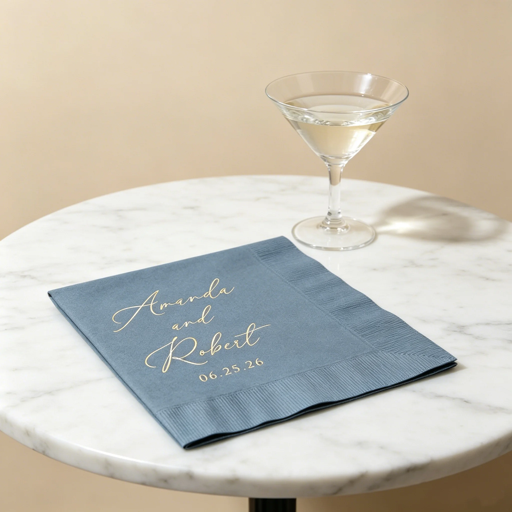 50pcs Personalized Black Cocktail Napkins with Gold Foil Names & Date, Custom Disposable Paper Napkins for Wedding Reception, En
50pcs Personalized Black Cocktail Napkins with Gold Foil Names & Date, Custom Disposable Paper Napkins for Wedding Reception, En