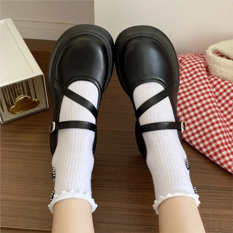 Женские туфли Мэри Джейн, повседневные нескользящие оксфорды на платформе с регулируемым ремешком и пряжкой на плоской подошве в консервативном стиле для школьниц
Женские туфли Мэри Джейн, повседневные нескользящие оксфорды на платформе с регулируемым ремешком и пряжкой на плоской подошве в консервативном стиле для школьниц