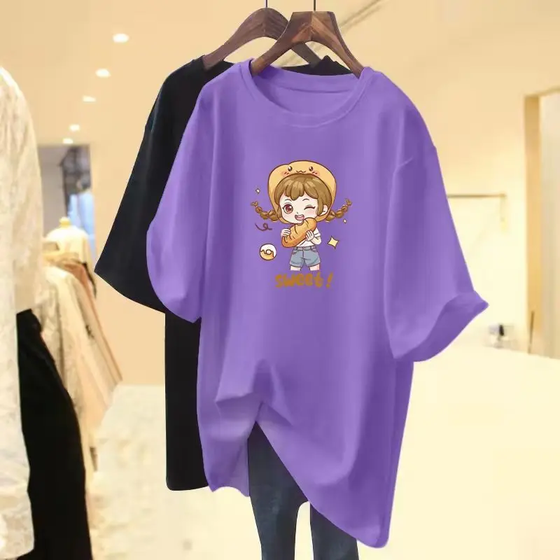Women Clothing Cartoon Printed Tops Casual Comfortable Short Sleeve Tee Vintage Sweet Pure Cotton O-neck Pullovers
Women Clothing Cartoon Printed Tops Casual Comfortable Short Sleeve Tee Vintage Sweet Pure Cotton O-neck Pullovers