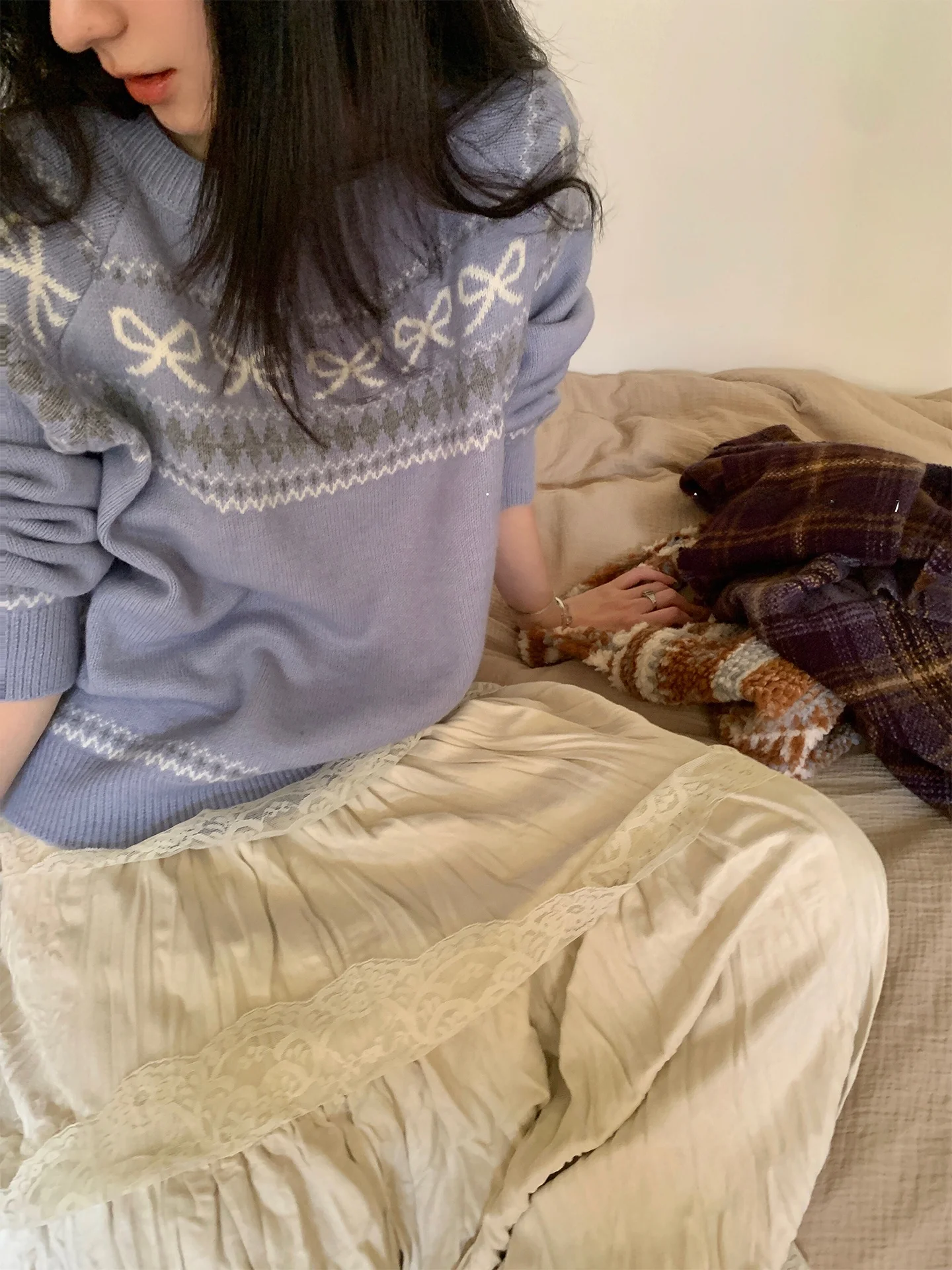 Свободный повседневный свитер с круглым вырезом, с узором в виде узлов, комфортный, уютный, с длинными рукавами, теплый, вязаный топ
Свободный повседневный свитер с круглым вырезом, с узором в виде узлов, комфортный, уютный, с длинными рукавами, теплый, вязаный топ