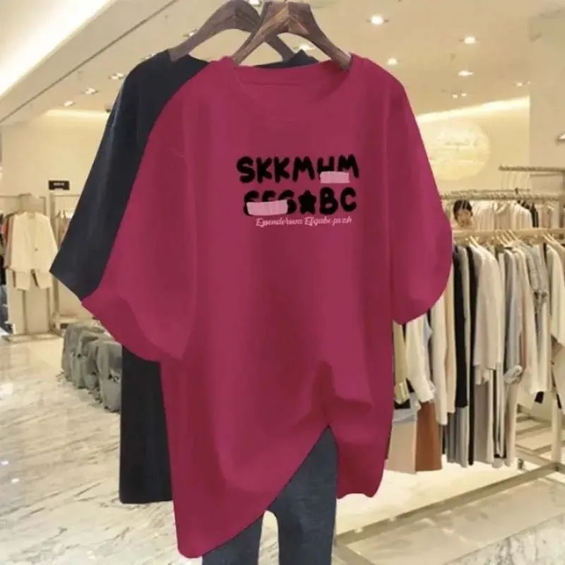 Women Clothing Elegant All-match Letter Print T-shirts Summer Casual Loose Pure Cotton Short Sleeve Top Tee Oversized Pullovers
Women Clothing Elegant All-match Letter Print T-shirts Summer Casual Loose Pure Cotton Short Sleeve Top Tee Oversized Pullovers