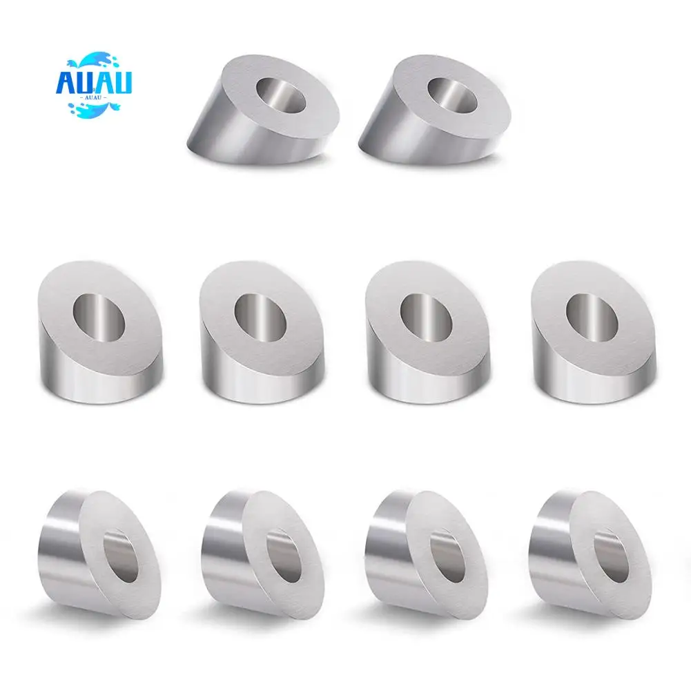 AUAU-10Pack 30 Degree Stainless Steel Angle Beveled Washer,1/4 Inch/6.6Mm 30 Degree Washer For Cable Railing Kit
AUAU-10Pack 30 Degree Stainless Steel Angle Beveled Washer,1/4 Inch/6.6Mm 30 Degree Washer For Cable Railing Kit