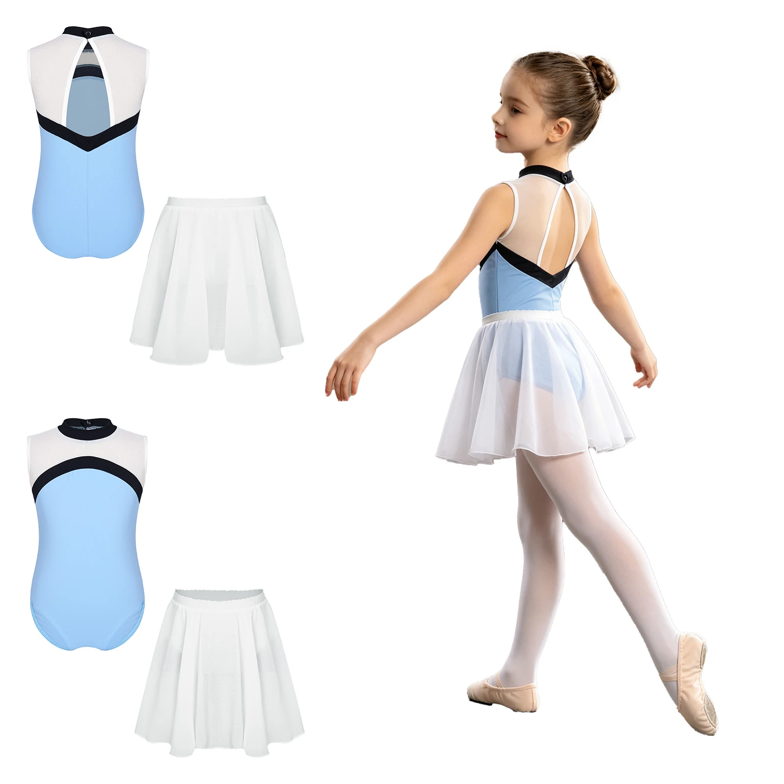 2026 Kids Girls Ballet Dance Costume Leotard with Elastic Waistband Chiffon Skirt for Gymnastics Dance Practice Examination
2026 Kids Girls Ballet Dance Costume Leotard with Elastic Waistband Chiffon Skirt for Gymnastics Dance Practice Examination