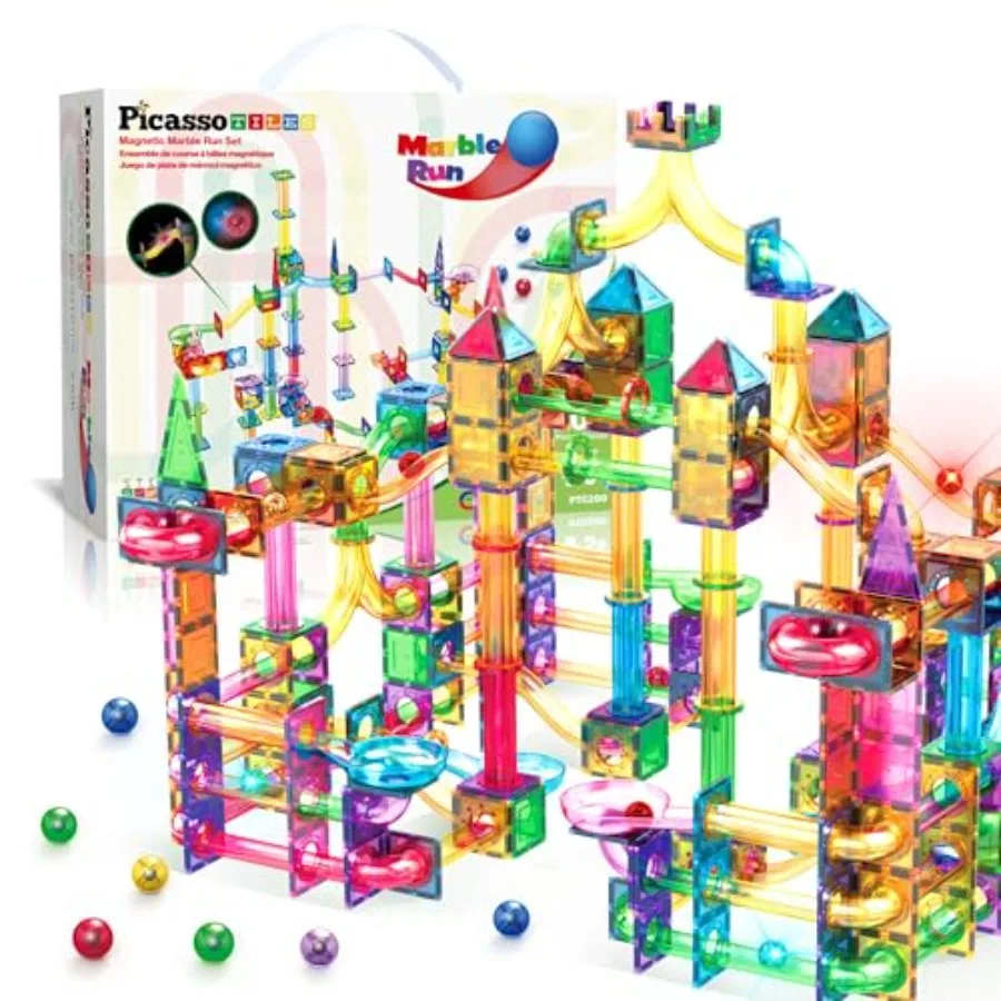 STEM educational marble run toy for toddlers ages 3+ magnetic marble track tiles with light-up marbles sensory pretend play maz
STEM educational marble run toy for toddlers ages 3+ magnetic marble track tiles with light-up marbles sensory pretend play maz