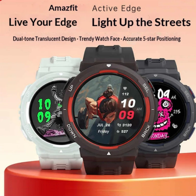 New Amazfit Active Edge 10ATM Waterproof 130+ Movement Modes Bluetooth 5.2 GPS TFT Display Outdoor Sport Fitness Smart Watch
New Amazfit Active Edge 10ATM Waterproof 130+ Movement Modes Bluetooth 5.2 GPS TFT Display Outdoor Sport Fitness Smart Watch