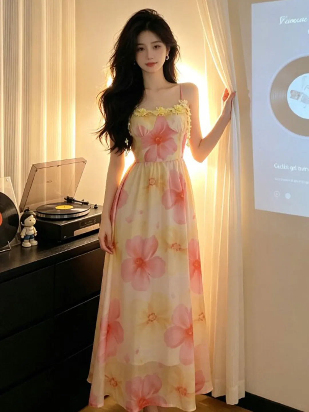 Summer Soft Style Floral Print Belted Slimming Strap Long Dress Vacation Vibes Cotton Casual Wear Comfortable Mid-rise A-line...
Summer Soft Style Floral Print Belted Slimming Strap Long Dress Vacation Vibes Cotton Casual Wear Comfortable Mid-rise A-line...