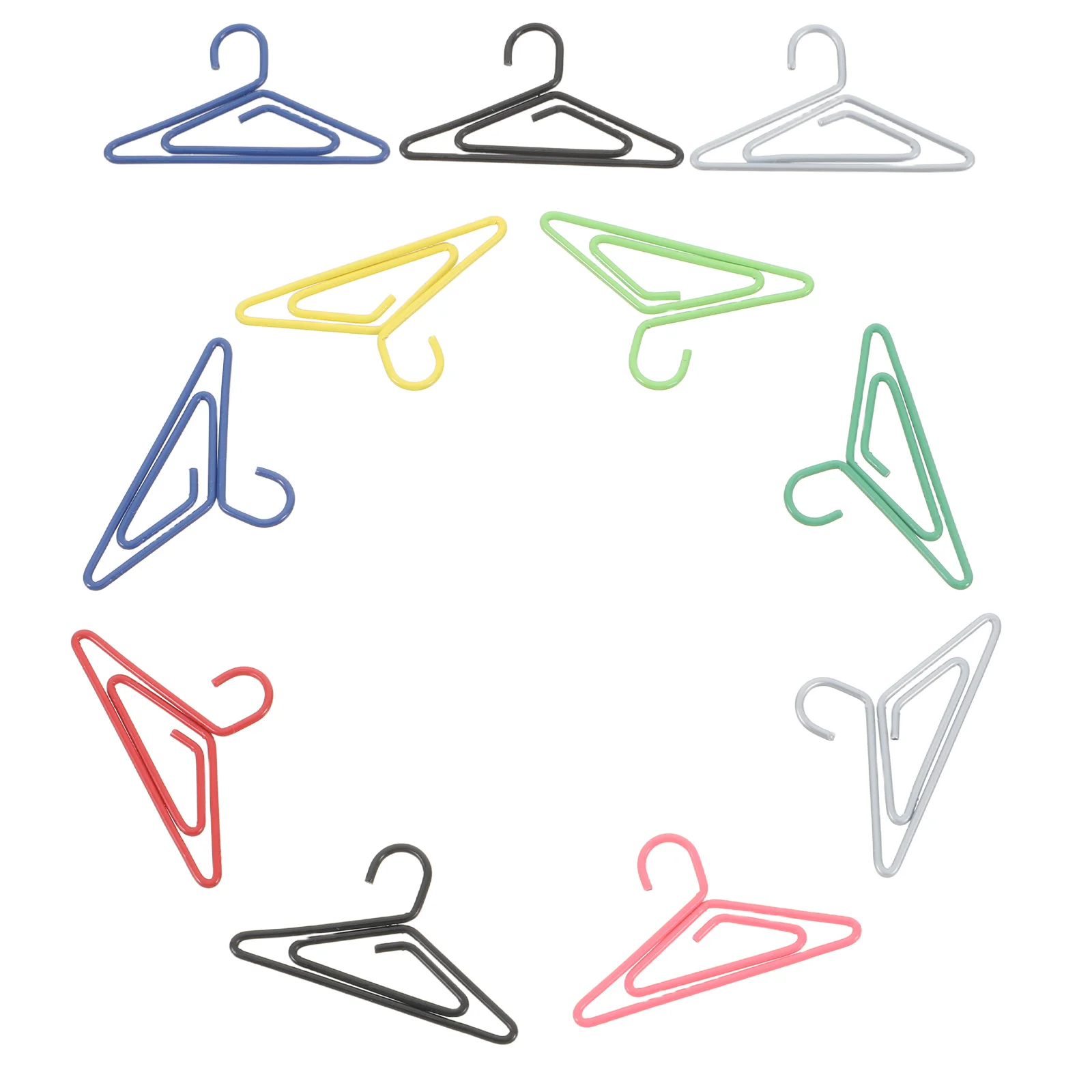 50pcs Mini Clothes Hanger Paper Clips Bright Color Creative Metal Bookmark For Notes Photos Teaching Supplies Sturdy Design
50pcs Mini Clothes Hanger Paper Clips Bright Color Creative Metal Bookmark For Notes Photos Teaching Supplies Sturdy Design