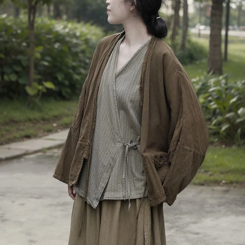 Oversized Women Casual Cotton Coats New Arrival 2025 Spring Vintage Style Plain Color Loose Female Long Sleeve Jackets M1497
Oversized Women Casual Cotton Coats New Arrival 2025 Spring Vintage Style Plain Color Loose Female Long Sleeve Jackets M1497
