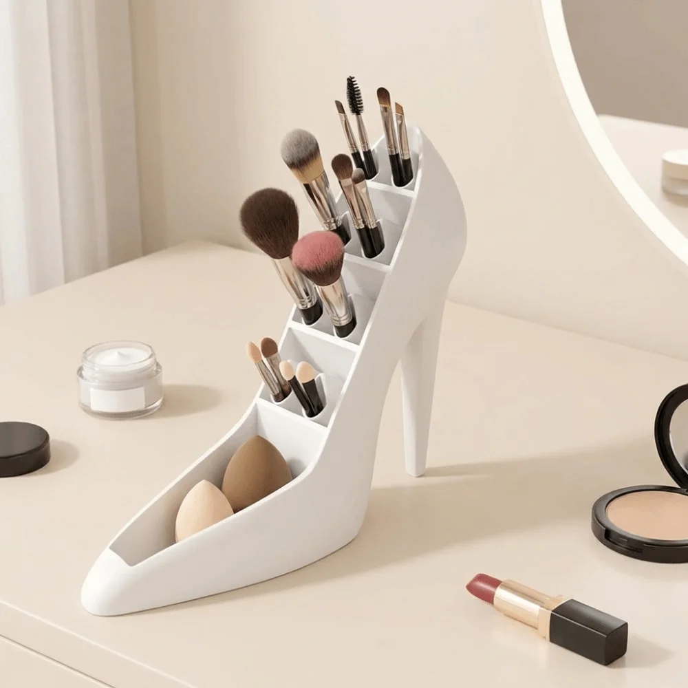 Creative Makeup Brush Holder Elegant High Heel Shaped Brush Pen Holders Desktop Decorations PLA Lipstick Organizer
Creative Makeup Brush Holder Elegant High Heel Shaped Brush Pen Holders Desktop Decorations PLA Lipstick Organizer