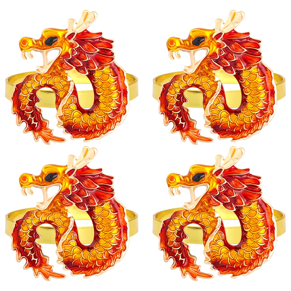 4 Pcs Dragon Napkin Rings Decorative Metal Dining Holders Wedding Party New Year Table Serviette Ring Buckles Set
4 Pcs Dragon Napkin Rings Decorative Metal Dining Holders Wedding Party New Year Table Serviette Ring Buckles Set