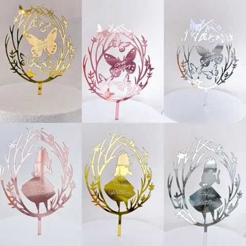 1pc Acrylic Mirror Cake Topper Butterfly Girl Design Cupack Topper For Birthday Party Baby Shower Decor Cake Decorating Tools
1pc Acrylic Mirror Cake Topper Butterfly Girl Design Cupack Topper For Birthday Party Baby Shower Decor Cake Decorating Tools