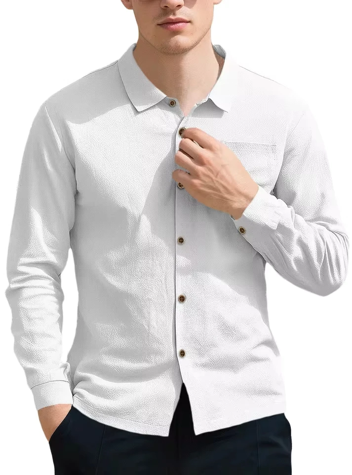 2025 Autumn New Fashion Men's Solid Color Linen Turn-down Collar Long Sleeve Casual Trendy Shirts Male Simple Basic Clothes Tops
2025 Autumn New Fashion Men's Solid Color Linen Turn-down Collar Long Sleeve Casual Trendy Shirts Male Simple Basic Clothes Tops