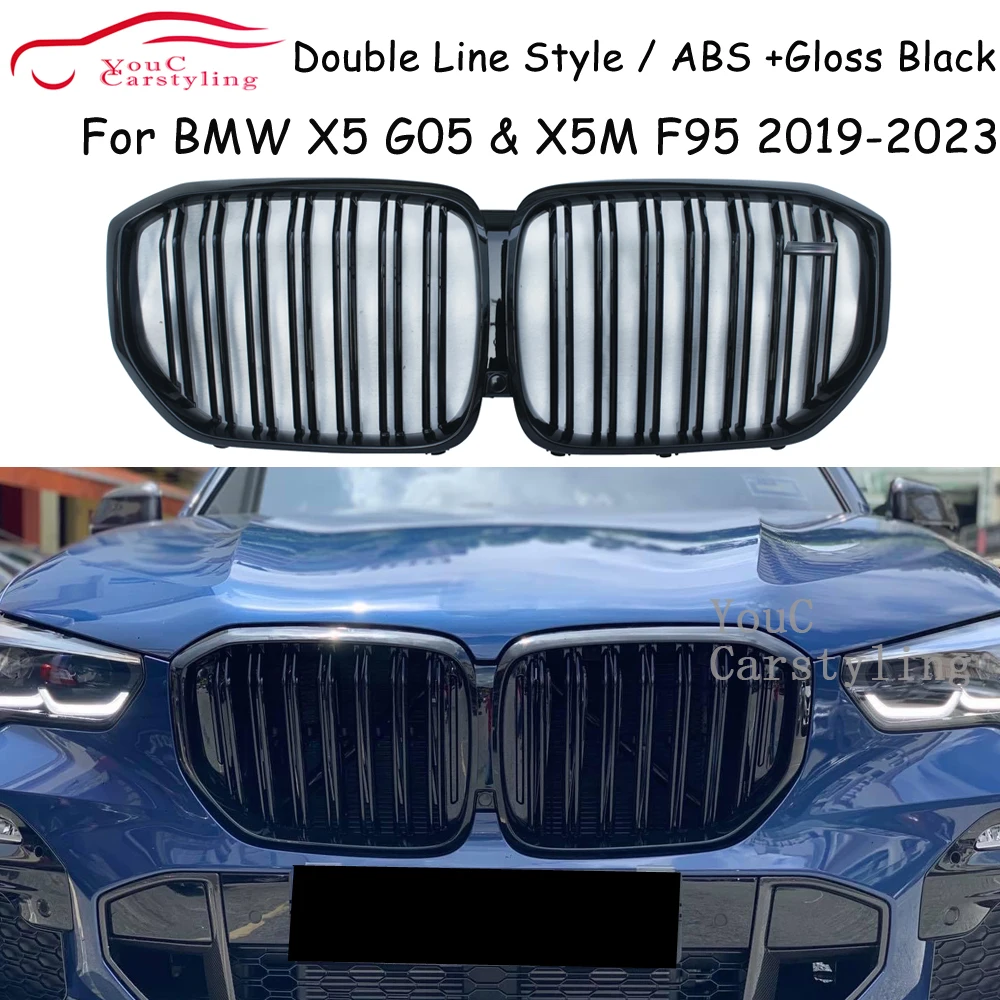 G05 2-slat ABS Front Bumper Grille For BMW X5 Series G05 2019-2023 Gloss Black Replacement Kidney Grill
G05 2-slat ABS Front Bumper Grille For BMW X5 Series G05 2019-2023 Gloss Black Replacement Kidney Grill