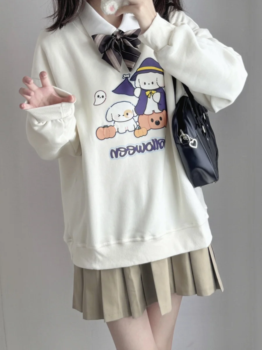Pantvela Magic Dog Hook Hoodie Casual Loose Fit Overhead Halloween All-Match Autumn Winter Comfortable Women's Sweatshirt
Pantvela Magic Dog Hook Hoodie Casual Loose Fit Overhead Halloween All-Match Autumn Winter Comfortable Women's Sweatshirt