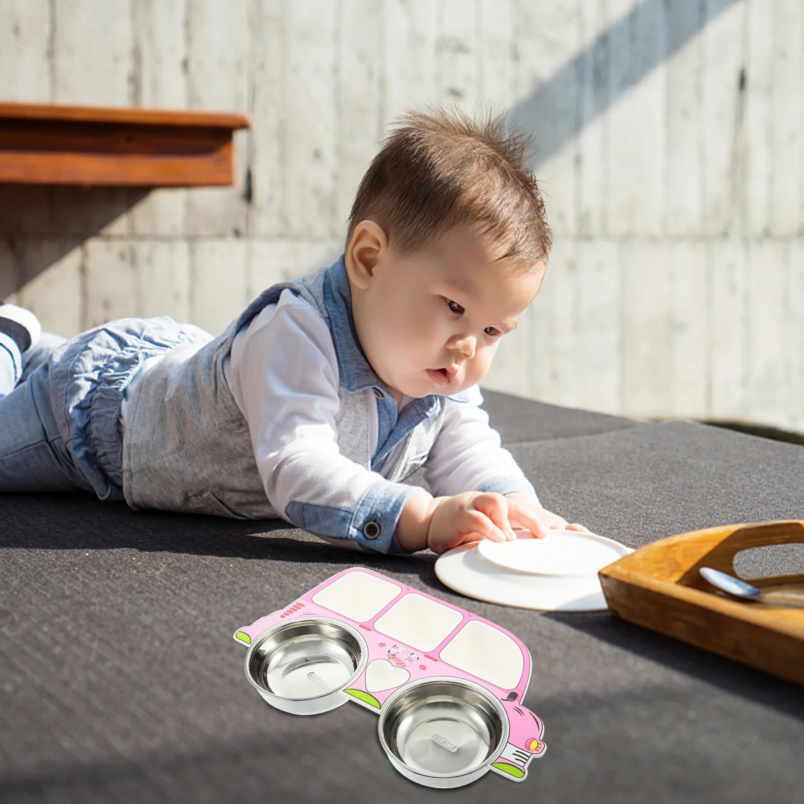 1Pcs Baby Food Dish Car Design Durable Plastic Stainless Microwavable Refrigerator Safe Baby Dinner Plate Food Service Plate 
1Pcs Baby Food Dish Car Design Durable Plastic Stainless Microwavable Refrigerator Safe Baby Dinner Plate Food Service Plate