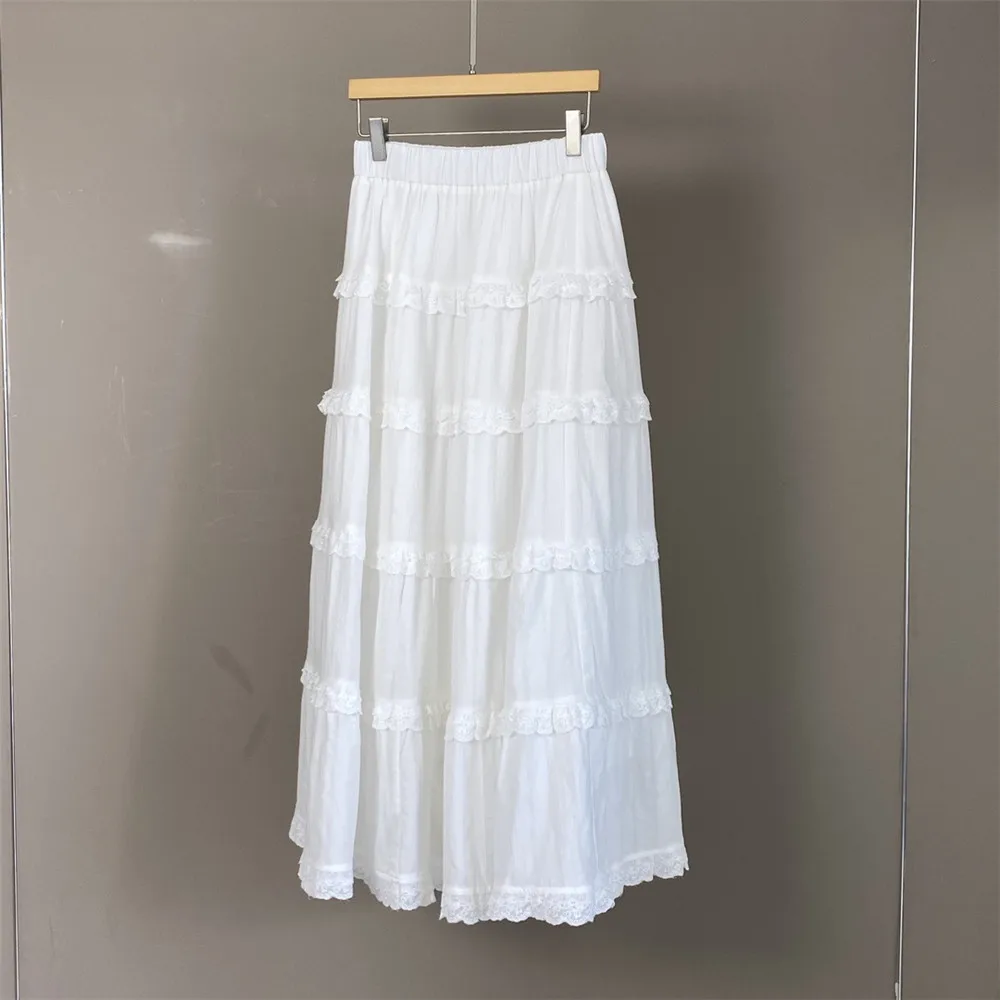 Women's Comfortable Versatile Solid Color Lace Lace Design Elastic Waist Half Skirt
Women's Comfortable Versatile Solid Color Lace Lace Design Elastic Waist Half Skirt