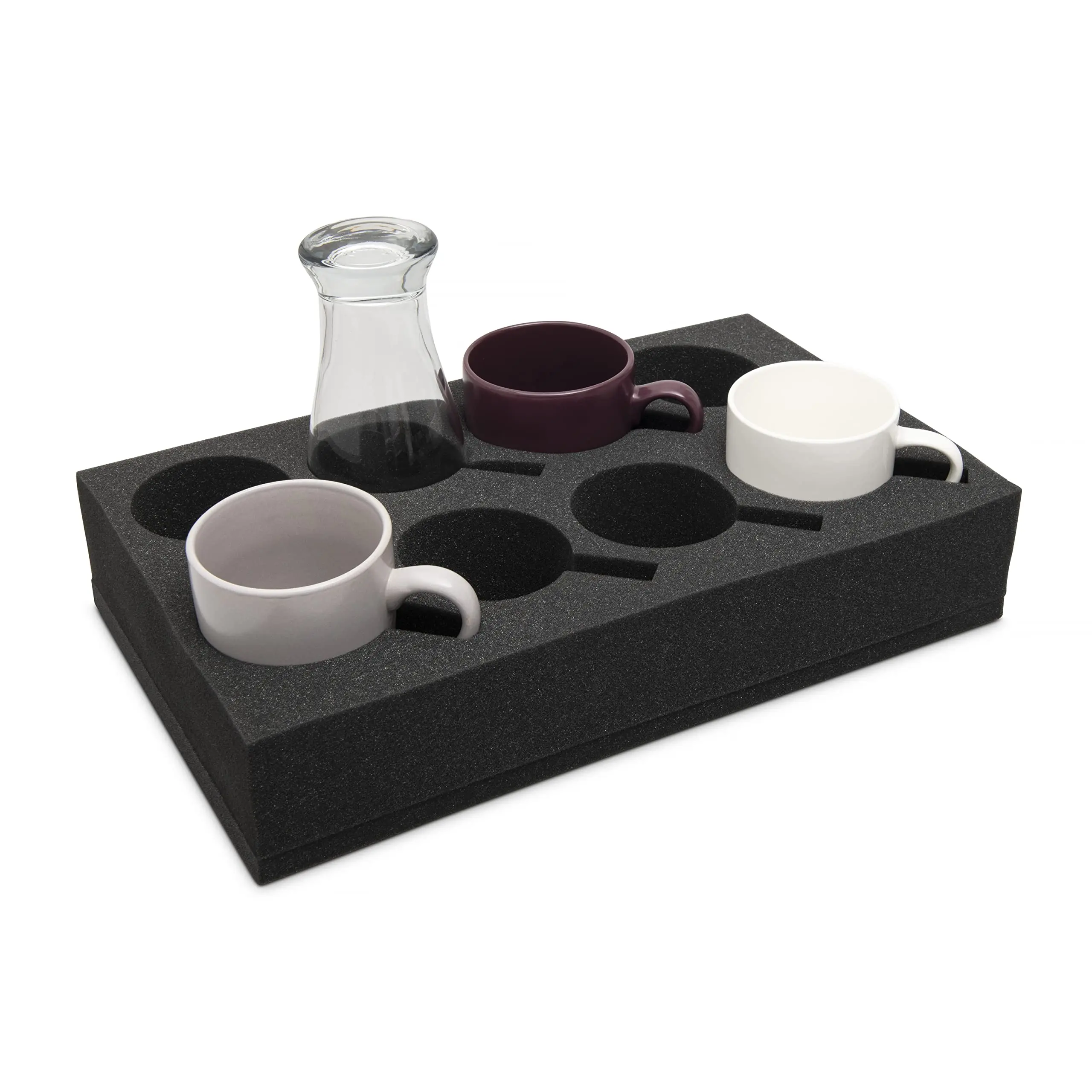 Black Foam Beverage Organizer Tray With 8 Custom Slots For Mugs And Glass Carafes – Compact Travel Storage For RVs, Boats,
Black Foam Beverage Organizer Tray With 8 Custom Slots For Mugs And Glass Carafes – Compact Travel Storage For RVs, Boats,