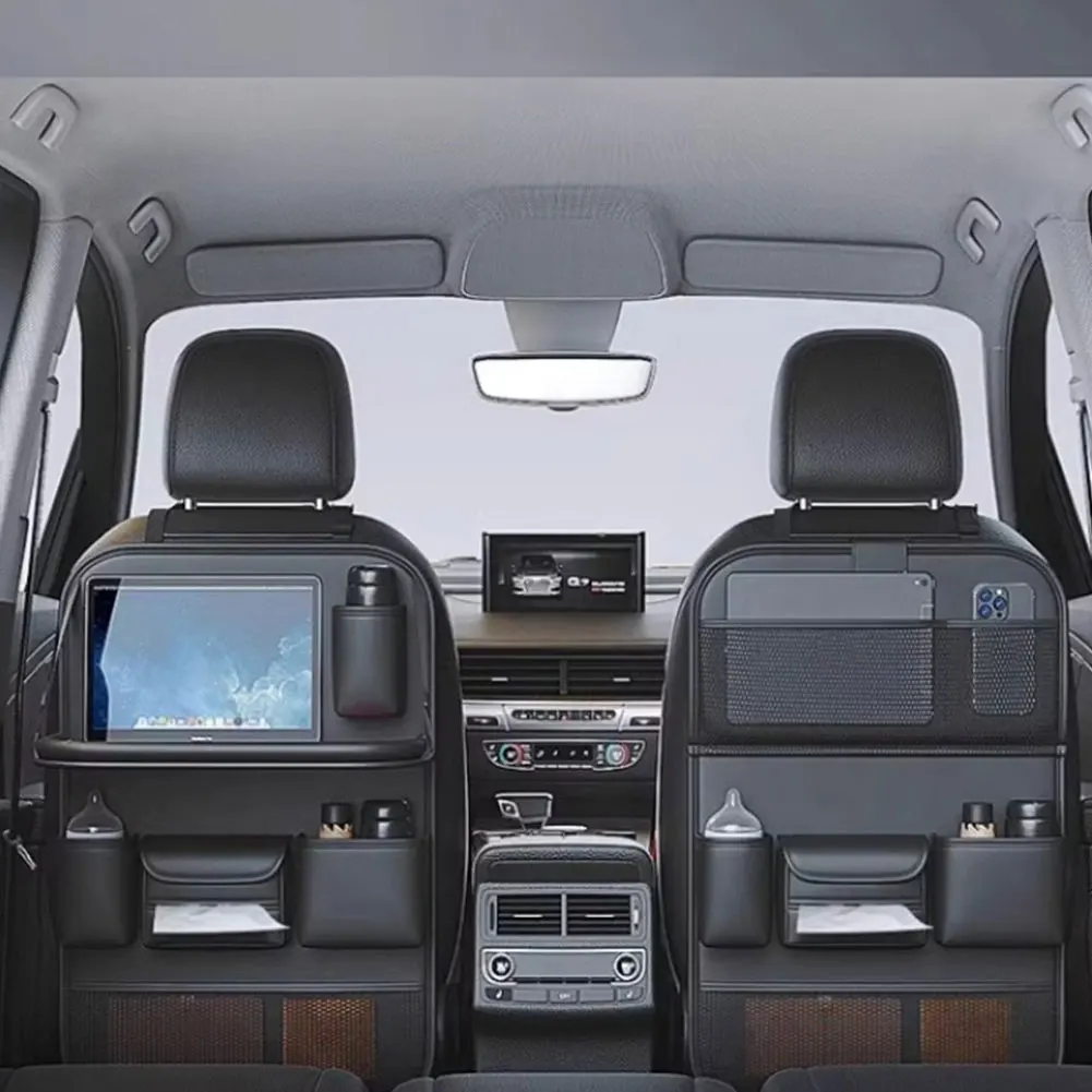 Car Back Seat Storage Holder with Foldable Tray Car Seat Organiser PU Leather Multi-Pocket for Back Seat Headrest 
Car Back Seat Storage Holder with Foldable Tray Car Seat Organiser PU Leather Multi-Pocket for Back Seat Headrest