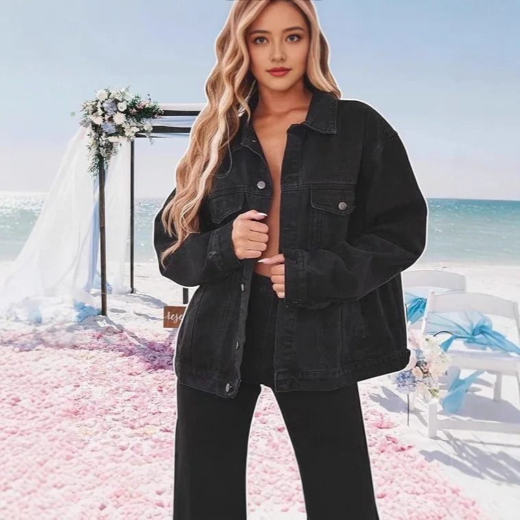 2025 Women's Denim Jacket Casual Long Sleeve Coat Vintage Washed Streetwear Top
2025 Women's Denim Jacket Casual Long Sleeve Coat Vintage Washed Streetwear Top