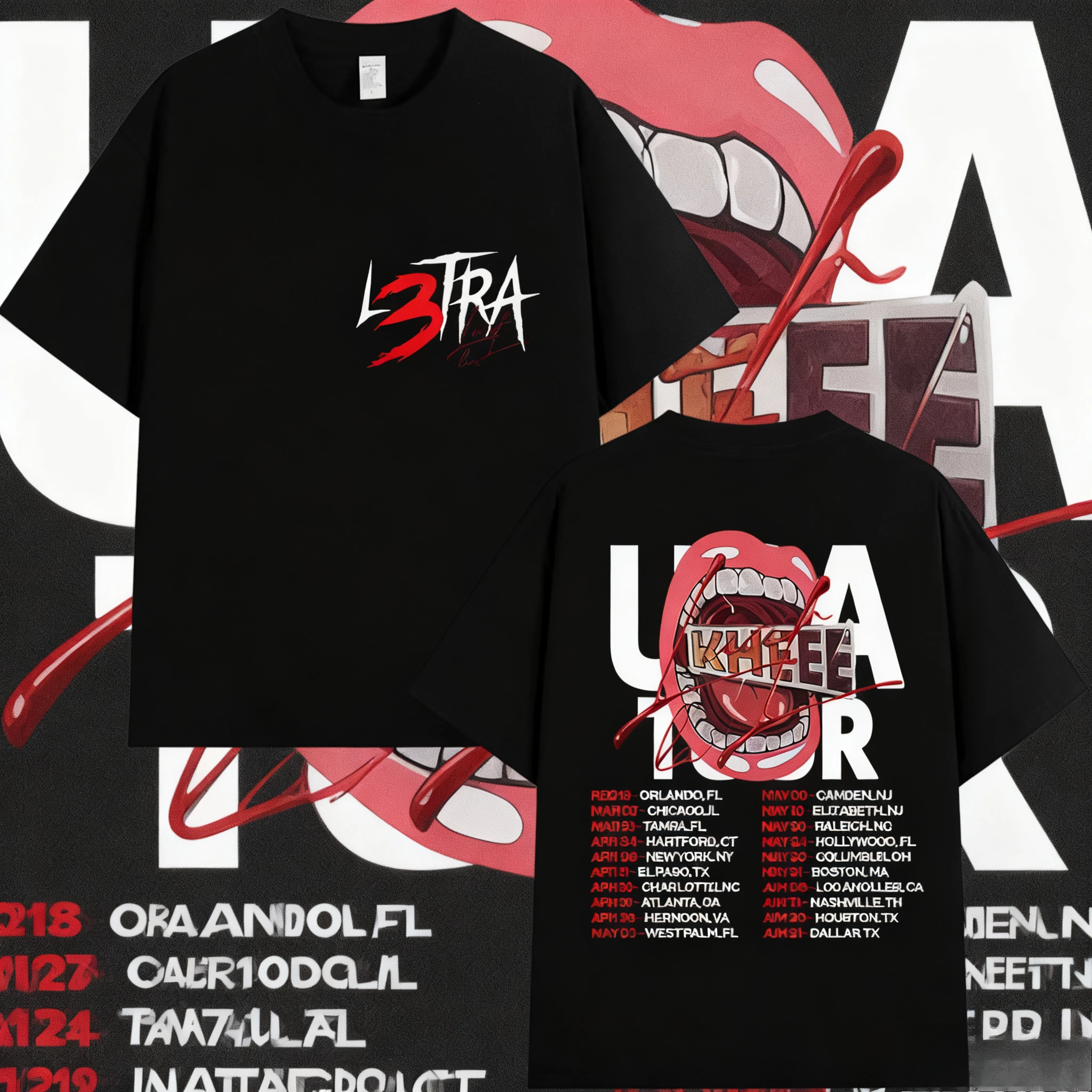 Rapper Luar La L L3tra Tour 2025 Graphic T-shirt for Men, Retro 2025-26 Summer Pure Cotton 100% Printed Loose Casual T-shirt
Rapper Luar La L L3tra Tour 2025 Graphic T-shirt for Men, Retro 2025-26 Summer Pure Cotton 100% Printed Loose Casual T-shirt