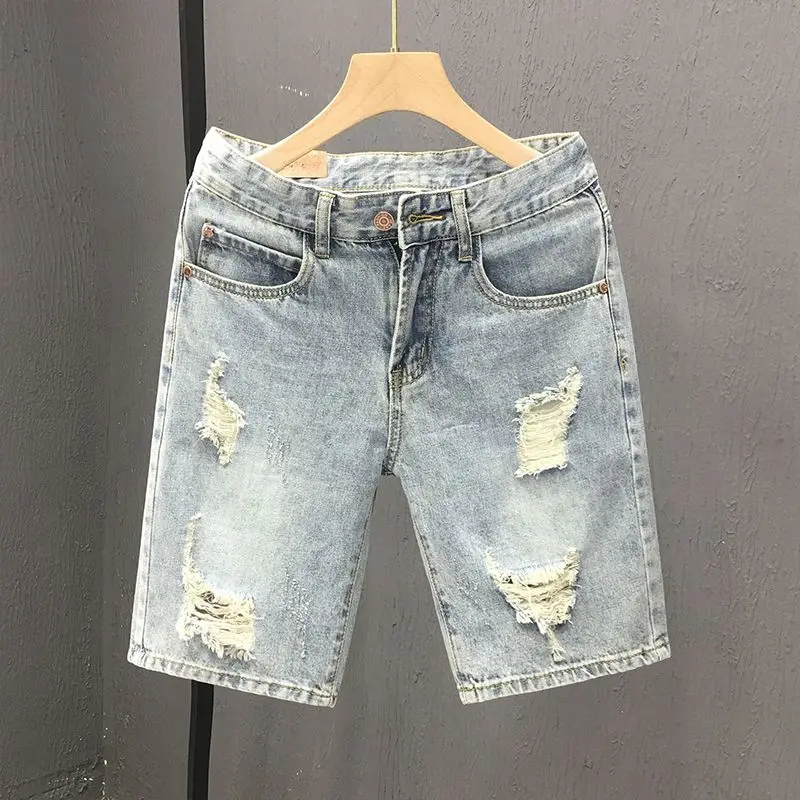 Luxury Man Clothing Ripped Denim Shorts Men's Summer Casual Pants 2026 New Trendy Brand Ruffian Handsome Short Pants Man
Luxury Man Clothing Ripped Denim Shorts Men's Summer Casual Pants 2026 New Trendy Brand Ruffian Handsome Short Pants Man