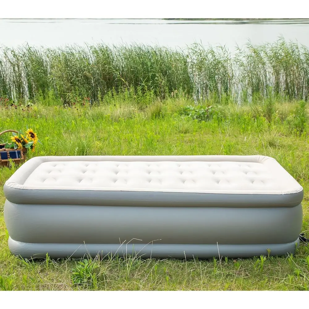 18inch Twin Flocked Top Double High Air Mattress Built-in Pump with Storage Bag Repair Kit for Home Camping Travel
18inch Twin Flocked Top Double High Air Mattress Built-in Pump with Storage Bag Repair Kit for Home Camping Travel